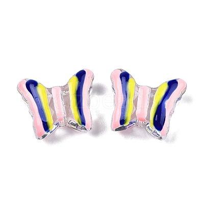 Transparent Acrylic Enamel Beads TACR-G040-05B-1