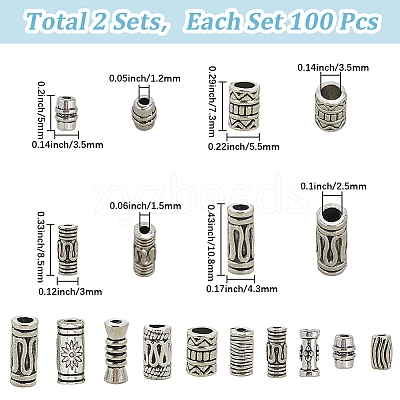 2 Sets Tibetan Styles Alloy Beads FIND-SC0019-62-1