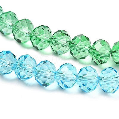 Transparent Painted Glass Beads Strands X1-DGLA-A034-T6mm-A17-1