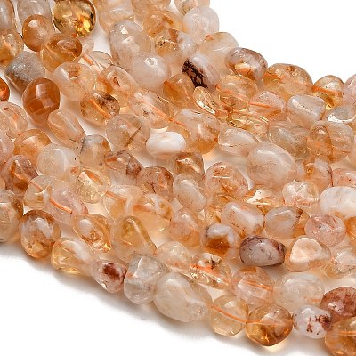 Heated Natural Citrine Beads Strands G-D108-A03-04-1