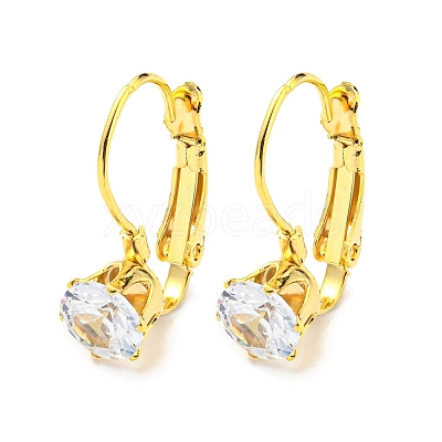 12 Pairs Crystal Rhinestone Diamond Leverback Earrings AJEW-C032-05G-1