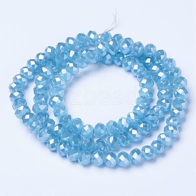 Electroplate Glass Beads Strands EGLA-A034-J2mm-A06-1
