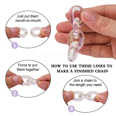 Transparent Acrylic Linking Rings PACR-R246-061B-1