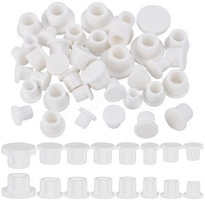 48Pcs 8 Styles Silicone End Caps FIND-FG0004-54A-1