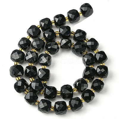 Natural Obsidian Beads Strands G-Q010-A23-01-1