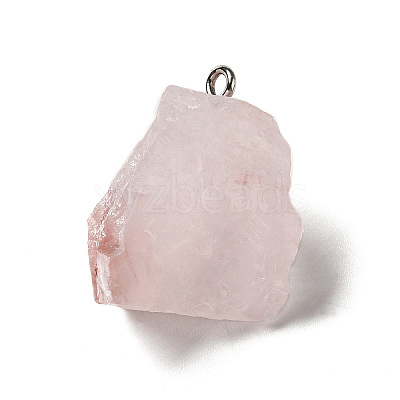 Raw Rough Natural Ferruginous Quartz Pendants G-A028-01F-1