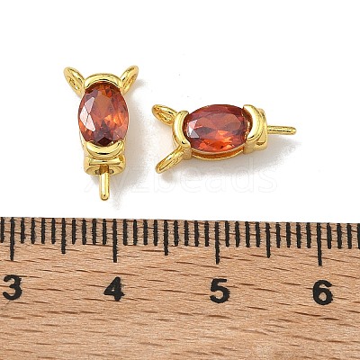 Brass Pave Single Cubic Zirconia Peg Bails Pin Charms KK-D226-01G-1