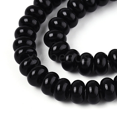 Opaque Spray Painted Glass Beads X-GLAA-ZX008-8mm-18F-1