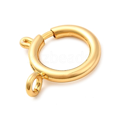 Brass Spring Ring Clasps KK-D407-20G-F-1