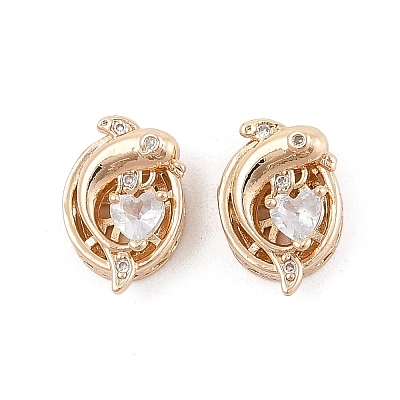 Rack Plating Brass Micro Pave Cubic Zirconia Beads KK-F879-01G-02-1