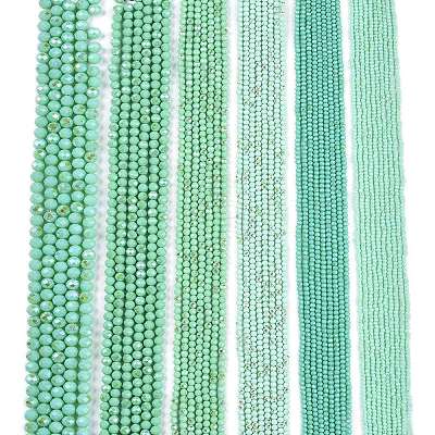 Electroplate Opaque Solid Color Glass Beads Strands EGLA-A044-P2mm-L14-1
