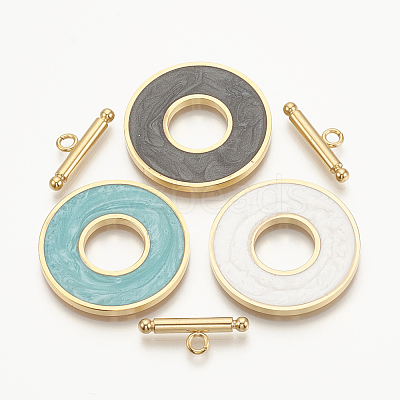 304 Stainless Steel Toggle Clasps STAS-T037-05-G-1