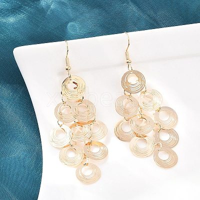 Brass Dangle Earrings EJEW-B157-02D-G-1