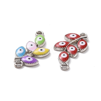Evil Eye Alloy Enamel Links Connectors ENAM-A139-03P-1