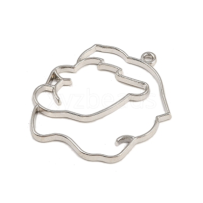 Zinc Alloy Open Back Bezel Pendants PALLOY-D580-05P-I-1