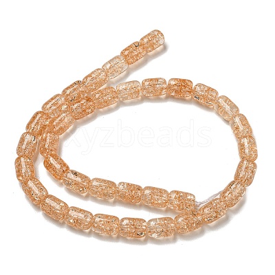 Transparent Crackle Glass Beads Strands X-GLAA-NH0001-04B-1