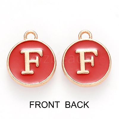 Golden Plated Enamel Alloy Charms ENAM-SZ0001-26C-F-1