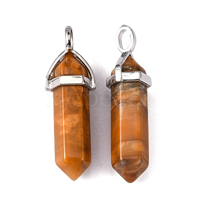 Natural Crazy Agate Pointed Pendants G-M378-01P-A36-1