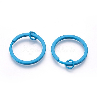 Spray Painted Iron Split Key Rings IFIN-L038-03-FF-1