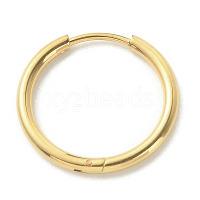 316L Surgical Stainless Steel Huggie Hoop Earrings for Girl Women EJEW-TAC0011-11D-G-1