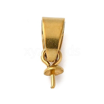 304 Stainless Steel Cup Pearl Peg Bails Pin Pendants STAS-D013-03A-G-1