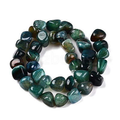 Natural Dyed & Heated Agate Beads Strands G-N342-65B-1
