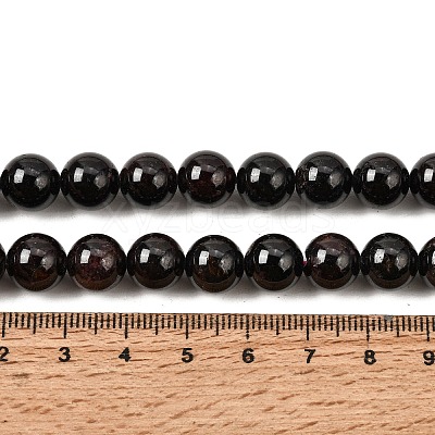 Natural Garnet Gemstone Bead Strands X-G-R263-10mm-1