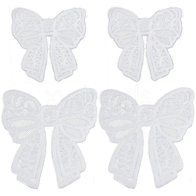 4Pcs 2 Styles Polyester Embroidery Iron on Clothing Patches PATC-GF0001-51A-1