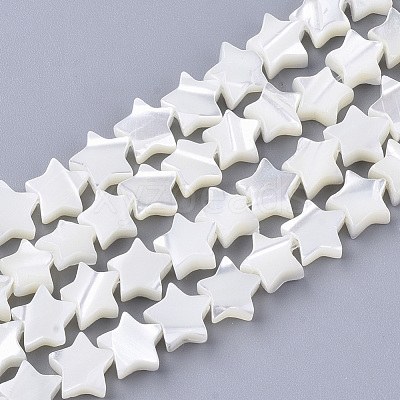 Natural Trochid Shell/Trochus Shell Beads Strands X-SHEL-T013-007A-01-1