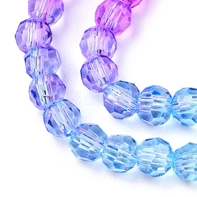 Transparent Glass Beads Strands GLAA-E036-07O-1