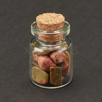 Transparent Glass Wishing Bottle Decoration DJEW-A001-01C-21-1