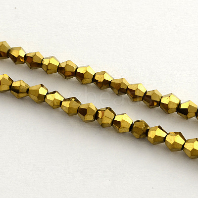 Electroplate Glass Bead Strands EGLA-R094-3mm-01-1