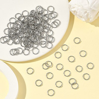 Non-Tarnish 304 Stainless Steel Open Jump Rings X-STAS-E067-08-10mm-1