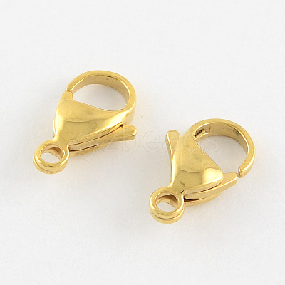 304 Stainless Steel Lobster Claw Clasps X-STAS-R050-12x7mm-02-1