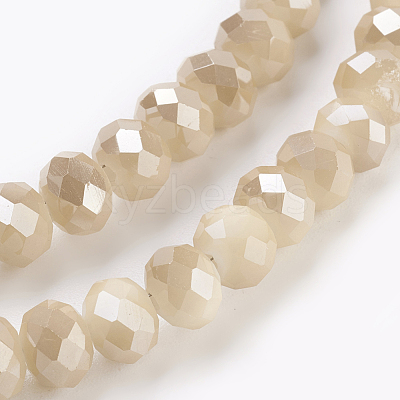 Electroplate Glass Beads Strands GLAA-K027-FR-B03-1