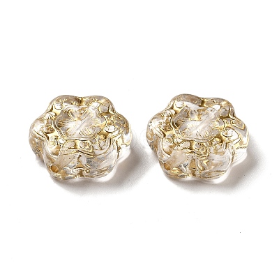 Transparent Plating Acrylic Beads X-OACR-L013-028-1