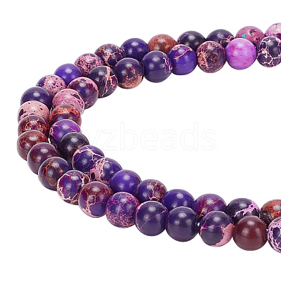 2 Strands Natural Imperial Jasper Beads Strands G-AR0005-44A-1