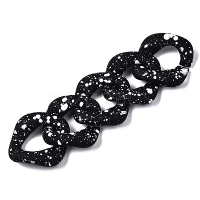 Spray Painted CCB Plastic Linking Rings LS-CCB-Q091-019B-1