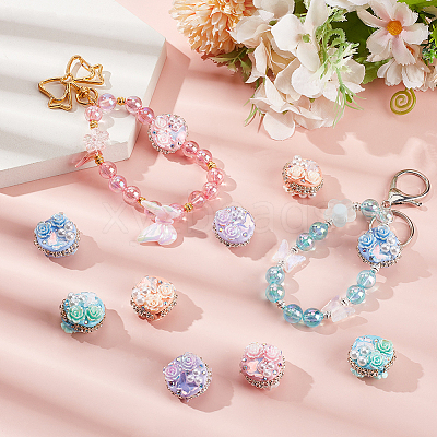 10pcs 5 colors Handmade Polymer Clay Beads CLAY-SC0002-19-1