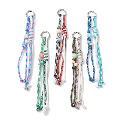 5Pcs Inner Cores Polyester & Spandex Cord Ropes Pendant Decorations HJEW-JM03847-1