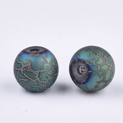 Electroplate Glass Beads EGLA-S178-03B-1