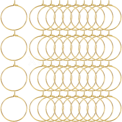 200Pcs Brass Wine Glass Charm Rings KK-SP0001-31A-G-1