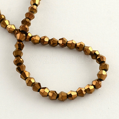 Electroplate Glass Bead Strands X-EGLA-R094-4mm-04-1