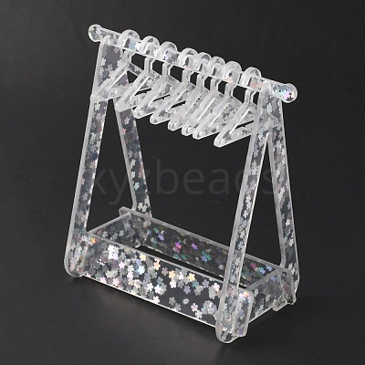 Transparent Acrylic Earring Display Stands EDIS-WH0006-46-1