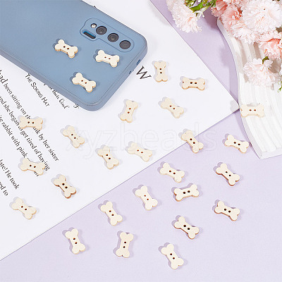 150Pcs 2-Hole Wooden Button BUTT-GO0002-05-1