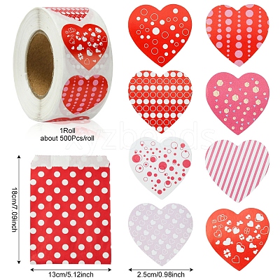 45Pcs 9 Colors Kraft Paper Bags CARB-FS0001-01-1