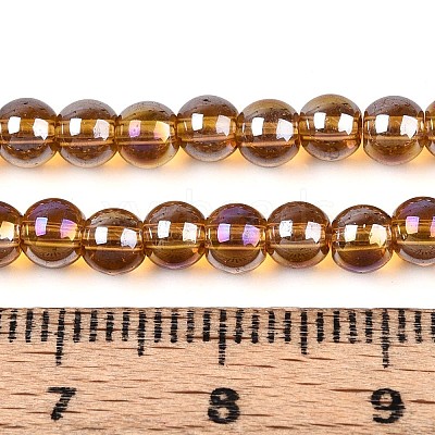 Electroplate Transparent Glass Beads Strands GLAA-T032-T4mm-AB23-1