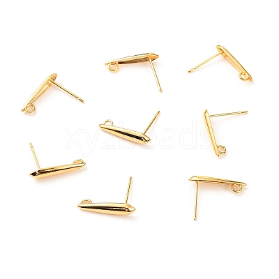 Brass Stud Earring Findings KK-F824-003G-1