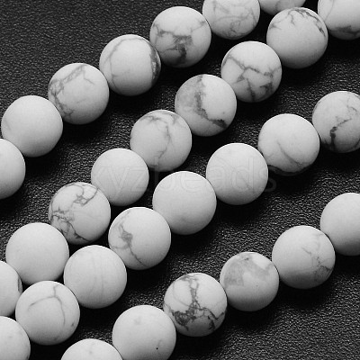 Natural Howlite Beads Strands G-D696-4mm-1