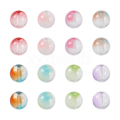 120Pcs 8 Colors Transparent Glass Beads GLAA-CW0001-05-1